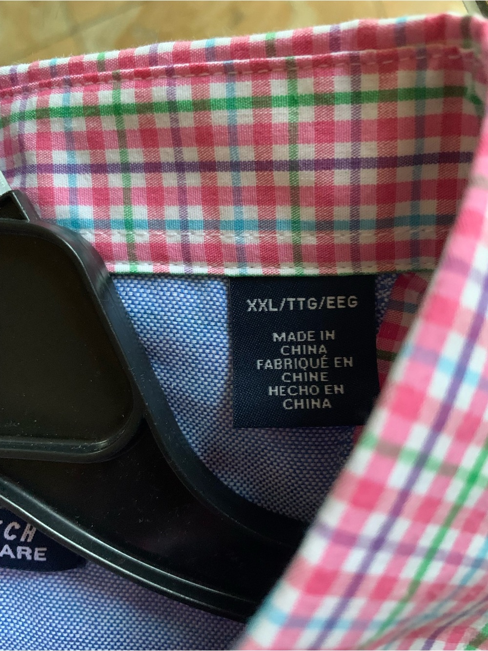Chaps Pink & Green Plaid Button-Down Shirt - Picture 2 of 4